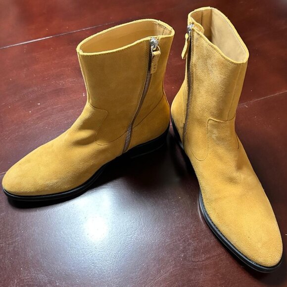 Tiger of Sweden Tan Berling Boots - Ankle-High Calfskin Suede Boots in Tan. - Picture 1 of 10
